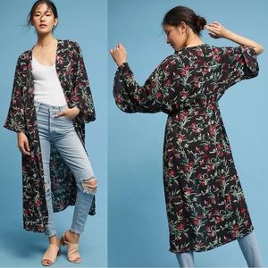 Anthropologie Floreat Aster Floral Kimono